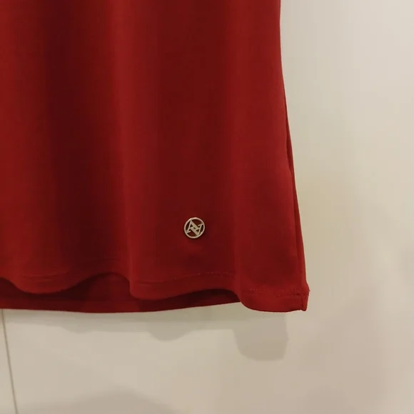Adrienne Vittadini Dark Red Blouse Top - Picture 7 of 11